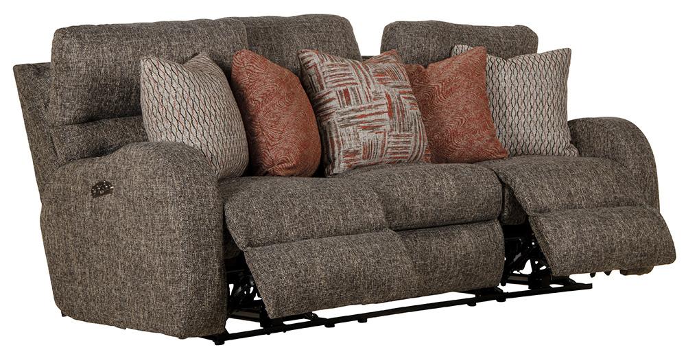 Catnapper - Liam Power Headrest Power Lay Flat Reclining Sofa in Coal/Sunset - 63901216648216754 veiw 2