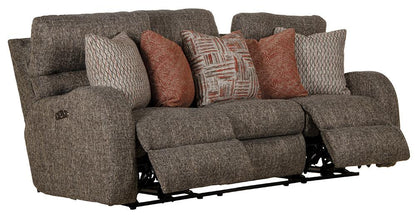 Catnapper - Liam Power Headrest Power Lay Flat Reclining Sofa in Coal/Sunset - 63901216648216754 veiw 2