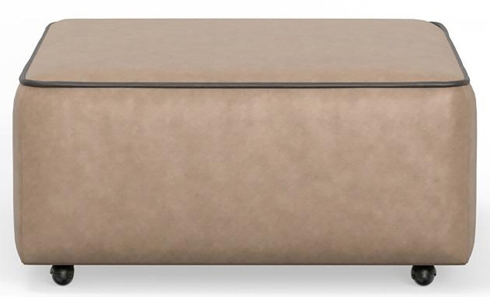 Catnapper - Nico Castered Cocktail Ottoman in Khaki/Walnut - 350-12/1419-38/1419-49 veiw 3