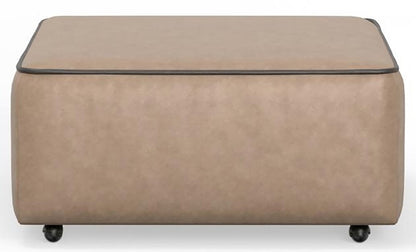 Catnapper - Nico Castered Cocktail Ottoman in Khaki/Walnut - 350-12/1419-38/1419-49 veiw 3