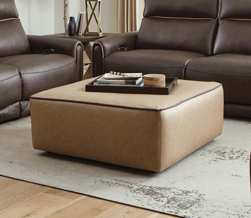 Catnapper - Nico Castered Cocktail Ottoman in Khaki/Walnut - 350-12/1419-38/1419-49 veiw 4