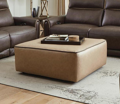 Catnapper - Nico Castered Cocktail Ottoman in Khaki/Walnut - 350-12/1419-38/1419-49 veiw 4