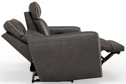 Catnapper - Nico Power Headrest Reclining Loveseat in Walnut/Khaki - 63502/1419-49/1419-38 veiw 8