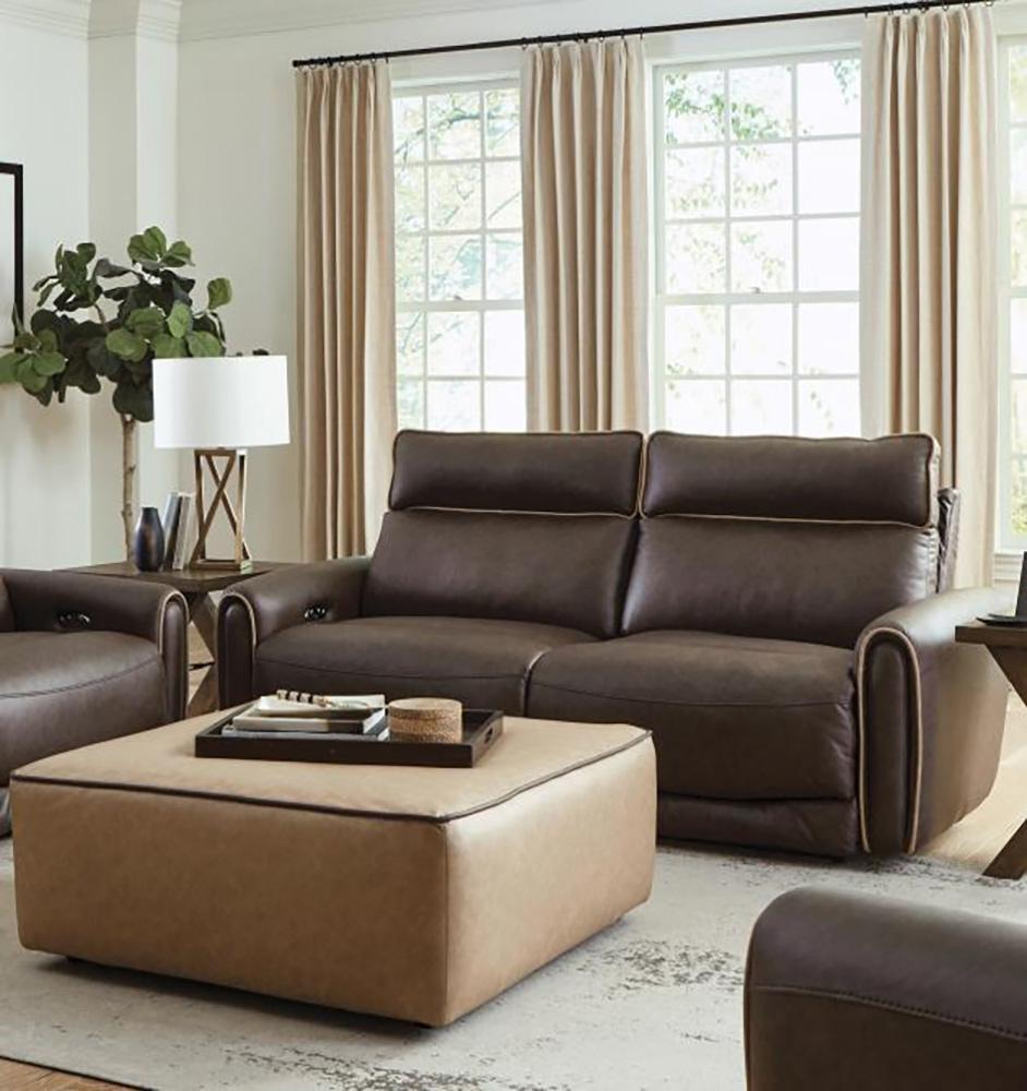 Catnapper - Nico Power Headrest Reclining Sofa in Walnut/Khaki - 63501/1419-49/1419-38 veiw 9