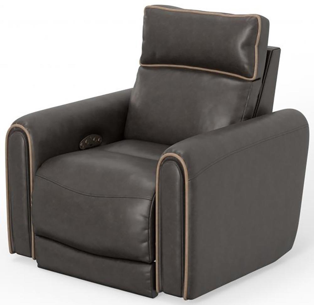 Catnapper - Nico Power Headrest Wall Hugger Recliner in Walnut/Khaki - 63500-4/1419-49/1419-38 veiw 2