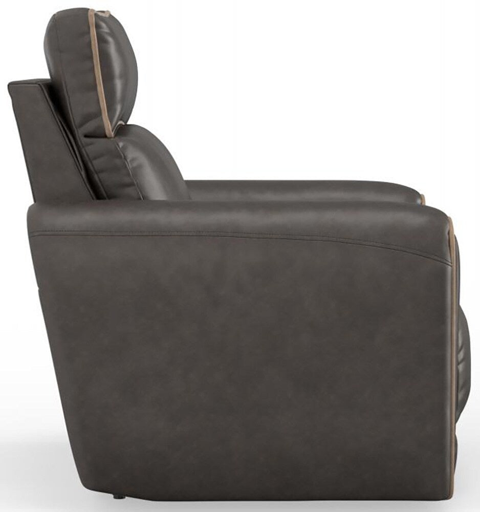 Catnapper - Nico Power Headrest Wall Hugger Recliner in Walnut/Khaki - 63500-4/1419-49/1419-38 veiw 4