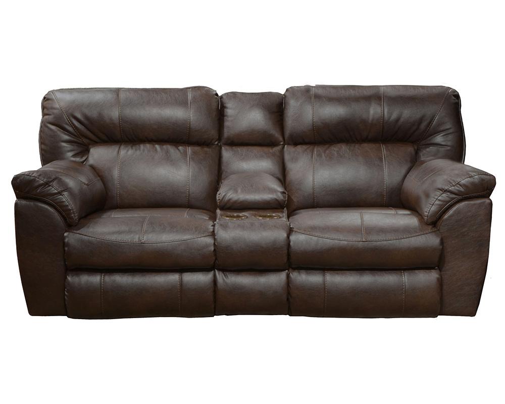 Catnapper - Nolan Extra Wide Reclining Console Loveseat w/ Storage & Cupholders in Godiva - 4049122329302329 veiw 1