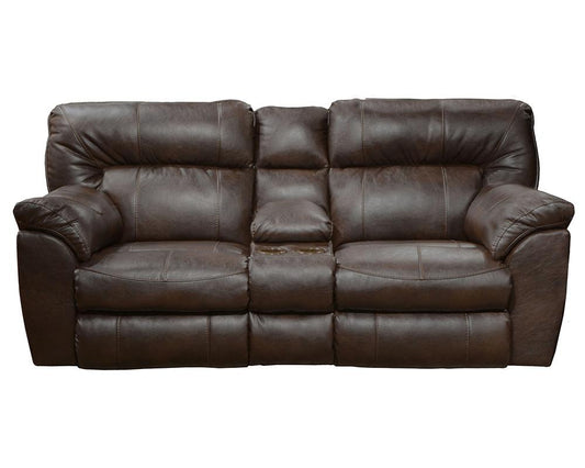 Catnapper - Nolan Extra Wide Reclining Console Loveseat w/ Storage & Cupholders in Godiva - 4049122329302329 veiw 1
