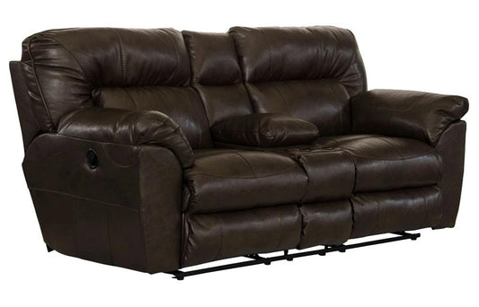Catnapper - Nolan Power Extra Wide Reclining Console Loveseat w/ Storage & Cupholders in Godiva - 64049122329302329 veiw 1