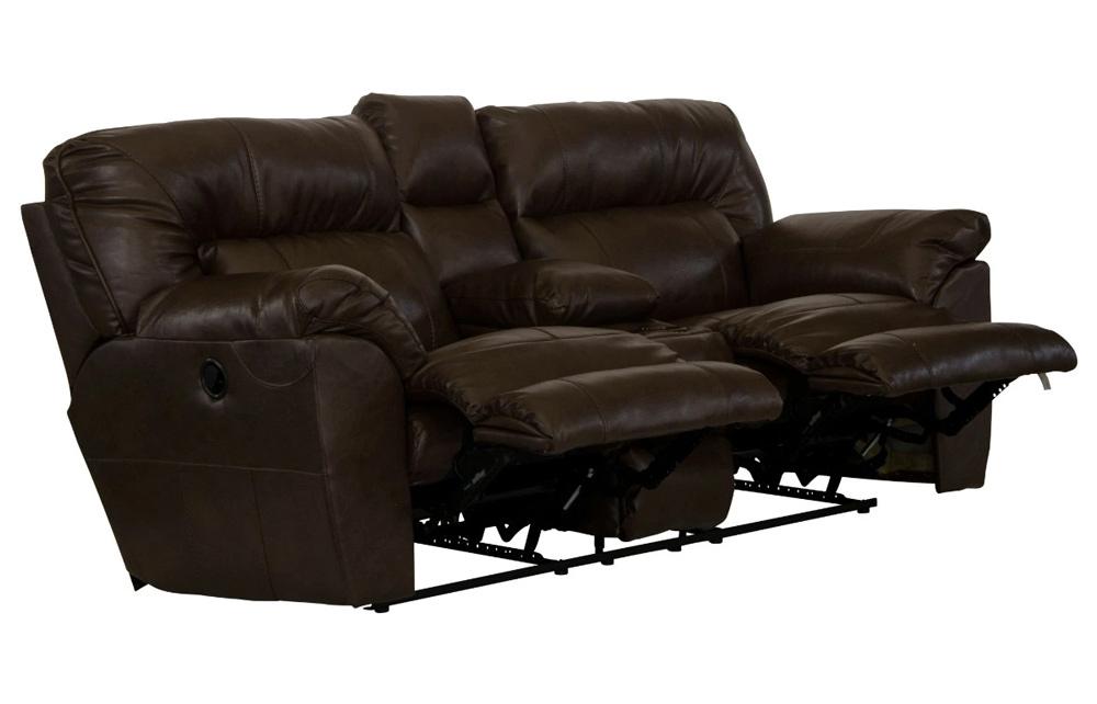 Catnapper - Nolan Power Extra Wide Reclining Console Loveseat w/ Storage & Cupholders in Godiva - 64049122329302329 veiw 2