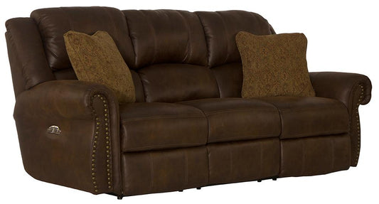 Catnapper - Pickett Power Headrest Power Reclining Sofa in Walnut - 63131117629127629 veiw 1