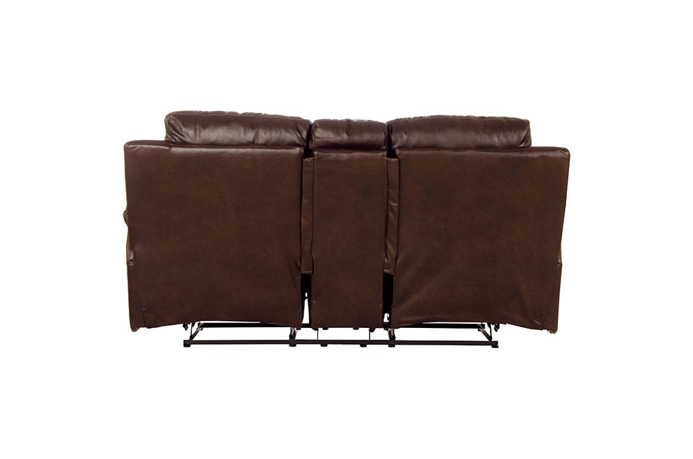 Catnapper - Positano Reclining Console Loveseat w/Storage & Cupholders in Cocoa - 49991268930689 veiw 4