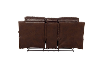 Catnapper - Positano Reclining Console Loveseat w/Storage & Cupholders in Cocoa - 49991268930689 veiw 4