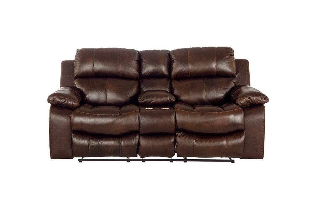 Catnapper - Positano Reclining Console Loveseat w/Storage & Cupholders in Cocoa - 4999/1268-09/3068-09 view 5