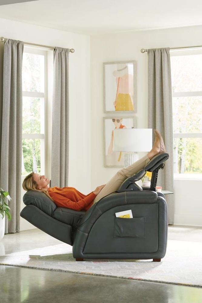 Catnapper - Reliever Power Headrest Power Lay Flat Recliner w/CR3 Heat/Massage/Lumbar/Zero Gravity in Gunmetal - 764795-7/1273-58/3073-58 veiw 4