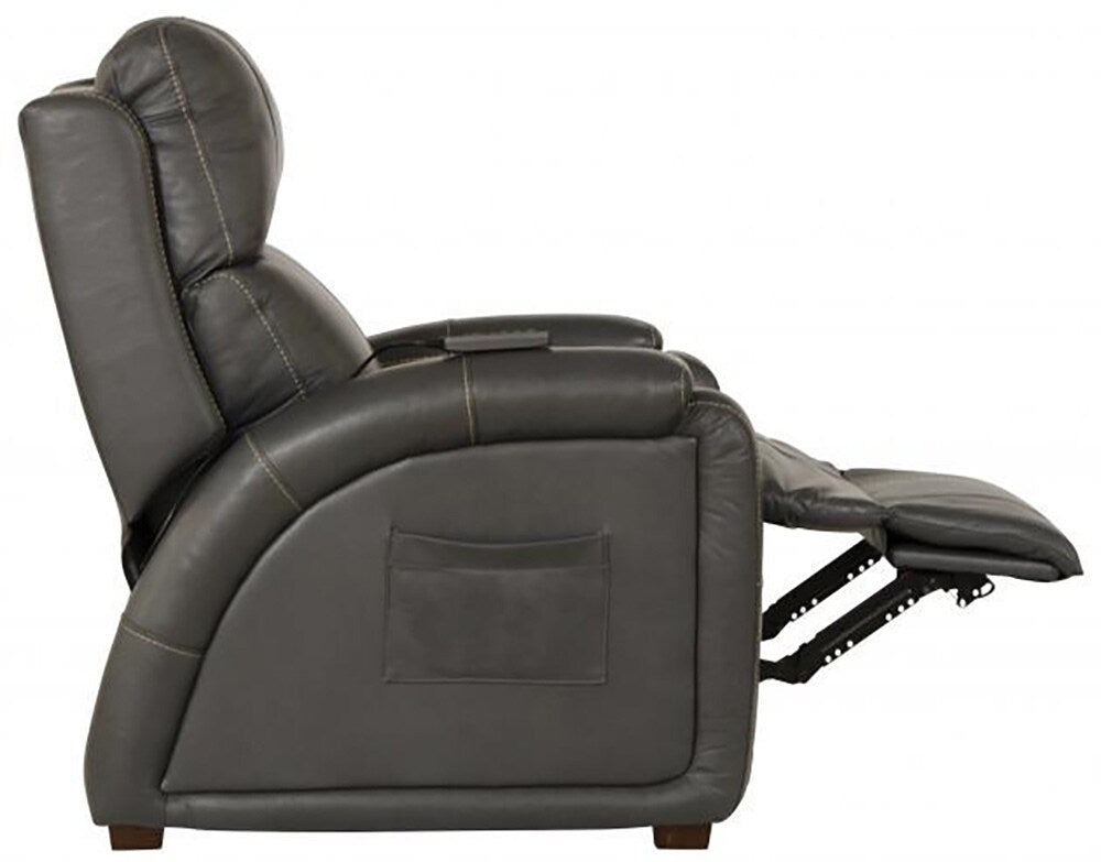 Catnapper - Reliever Power Headrest Power Lay Flat Recliner w/CR3 Heat/Massage/Lumbar/Zero Gravity in Gunmetal - 764795-7/1273-58/3073-58 veiw 9