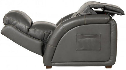Catnapper - Reliever Power Headrest Power Lay Flat Recliner w/CR3 Heat/Massage/Lumbar/Zero Gravity in Gunmetal - 764795-7/1273-58/3073-58 veiw 11