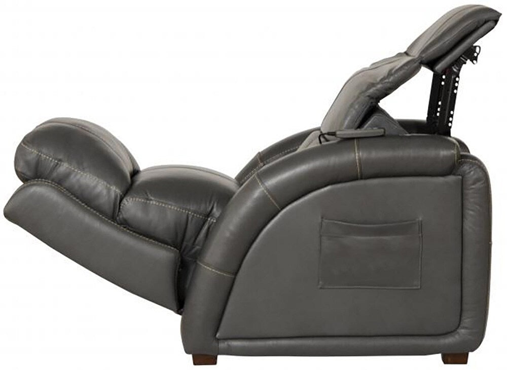 Catnapper - Reliever Power Headrest Power Lay Flat Recliner w/CR3 Heat/Massage/Lumbar/Zero Gravity in Gunmetal - 764795-7/1273-58/3073-58 veiw 12