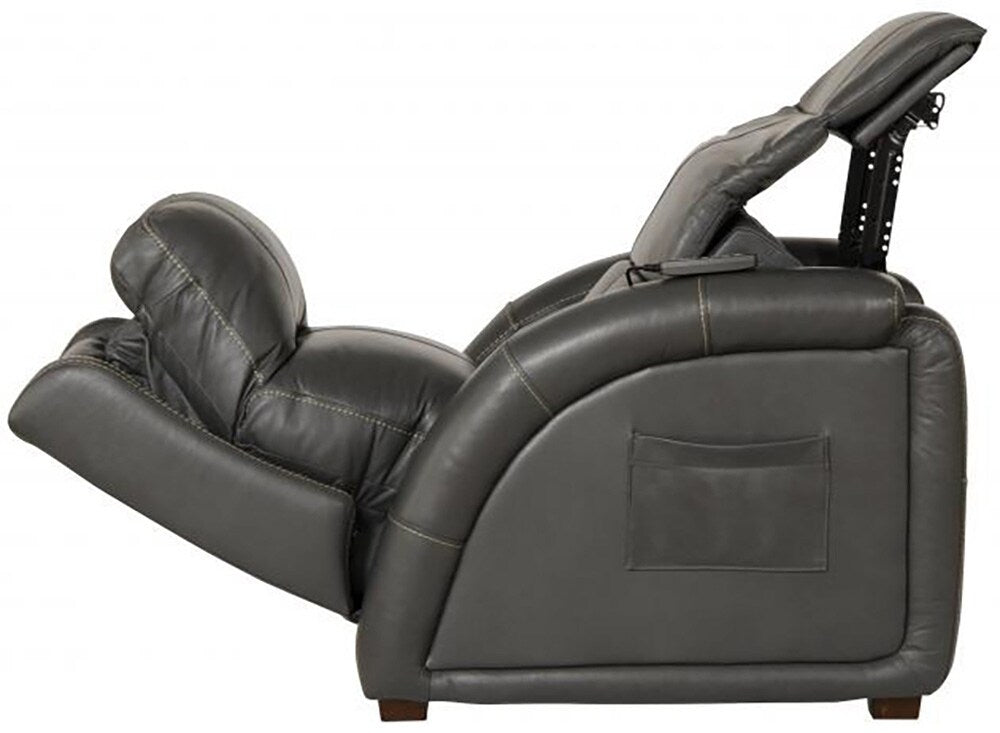 Catnapper - Reliever Power Headrest Power Lay Flat Recliner w/CR3 Heat/Massage/Lumbar/Zero Gravity in Gunmetal - 764795-7/1273-58/3073-58 veiw 13
