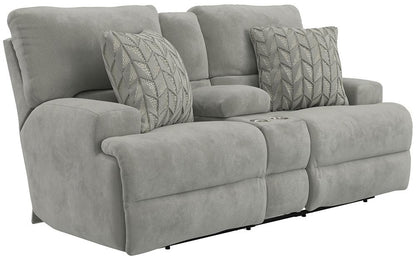 Catnapper - Renaldo Power Lay Flat Recl Console Loveseat w/Zero Gravity in Stone/Stone - 61289/1816-28/2371-28 view 1