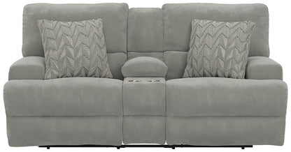 Catnapper - Renaldo Power Lay Flat Recl Console Loveseat w/Zero Gravity in Stone/Stone - 61289181628237128 veiw 3