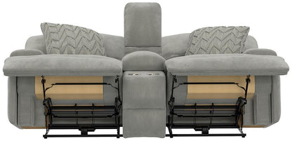 Catnapper - Renaldo Power Lay Flat Recl Console Loveseat w/Zero Gravity in Stone/Stone - 61289181628237128 veiw 8