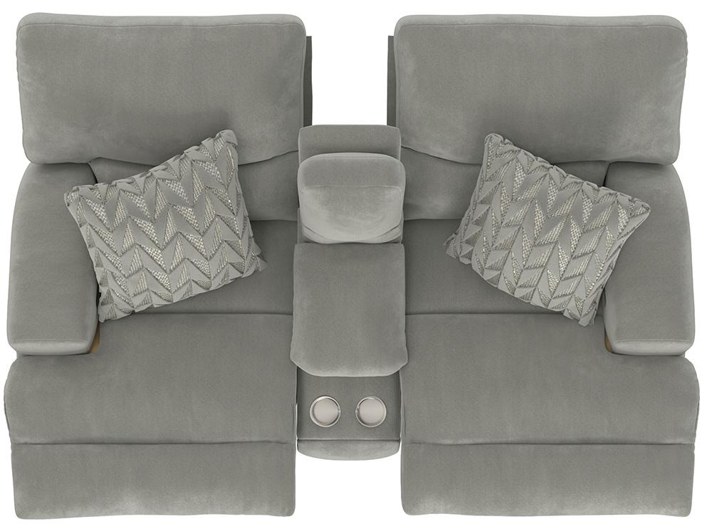 Catnapper - Renaldo Power Lay Flat Recl Console Loveseat w/Zero Gravity in Stone/Stone - 61289181628237128 veiw 11