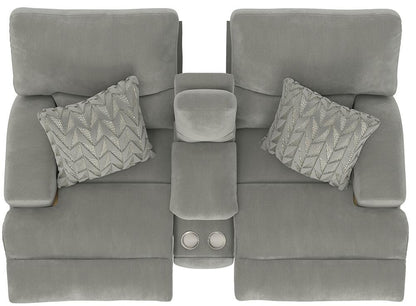 Catnapper - Renaldo Power Lay Flat Recl Console Loveseat w/Zero Gravity in Stone/Stone - 61289181628237128 veiw 11