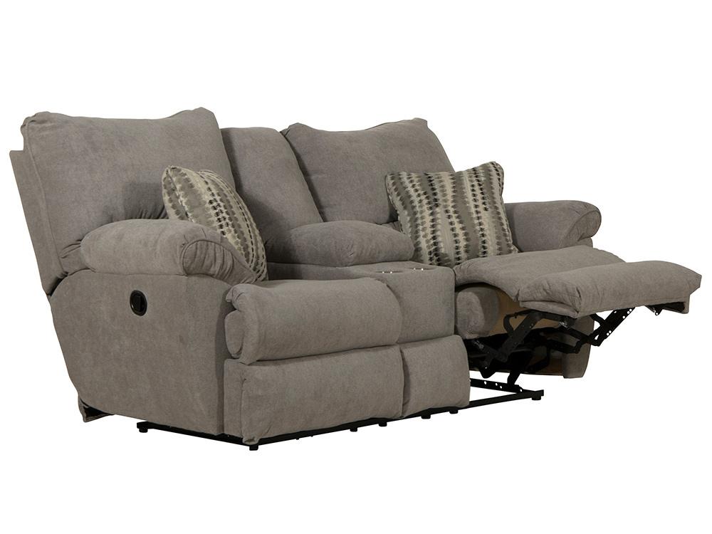 Catnapper - Sadler Lay Flat Reclining Console Loveseat in Mica/Charcoal - 2419187518215438 veiw 2