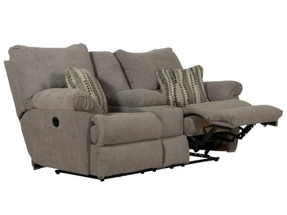 Catnapper - Sadler Lay Flat Reclining Console Loveseat in Mica/Charcoal - 2419187518215438 veiw 2