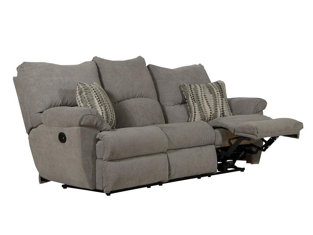 Catnapper - Sadler Power Lay Flat Reclining Sofa w/Drop Down Table in Mica/Charcoal - 62415187518215438 veiw 2