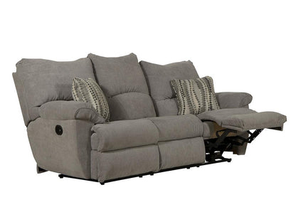 Catnapper - Sadler Power Lay Flat Reclining Sofa w/Drop Down Table in Mica/Charcoal - 62415187518215438 veiw 2