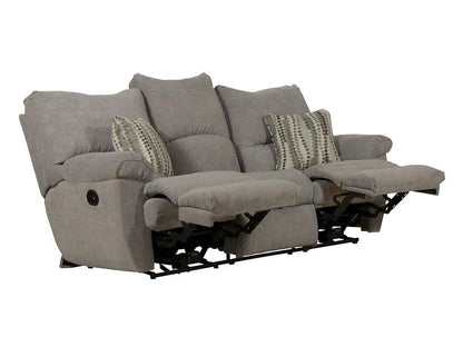 Catnapper - Sadler Power Lay Flat Reclining Sofa w/Drop Down Table in Mica/Charcoal - 62415187518215438 veiw 3