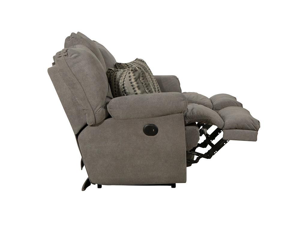 Catnapper - Sadler Power Lay Flat Reclining Sofa w/Drop Down Table in Mica/Charcoal - 62415187518215438 veiw 7