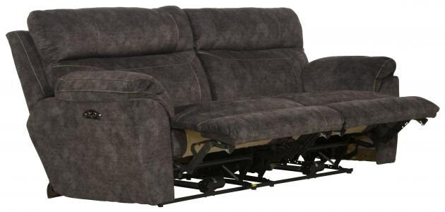 Catnapper - Sedona Power Headrest Power Lay Flat Reclining Sofa in Smoke - 62221/2793-28 veiw 3