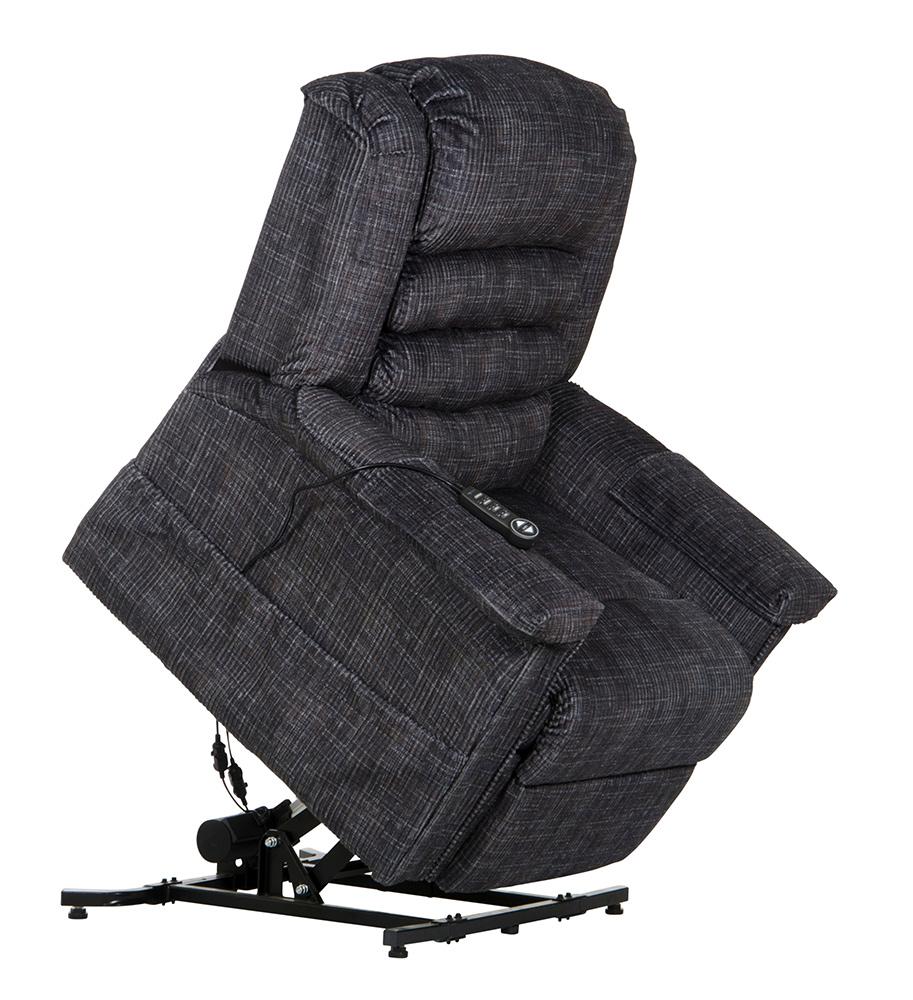 Catnapper - Soother Power Lift Full Lay-Out Chaise Recliner w/Heat & Massage in Smoke - 4825/2001-28 veiw 5