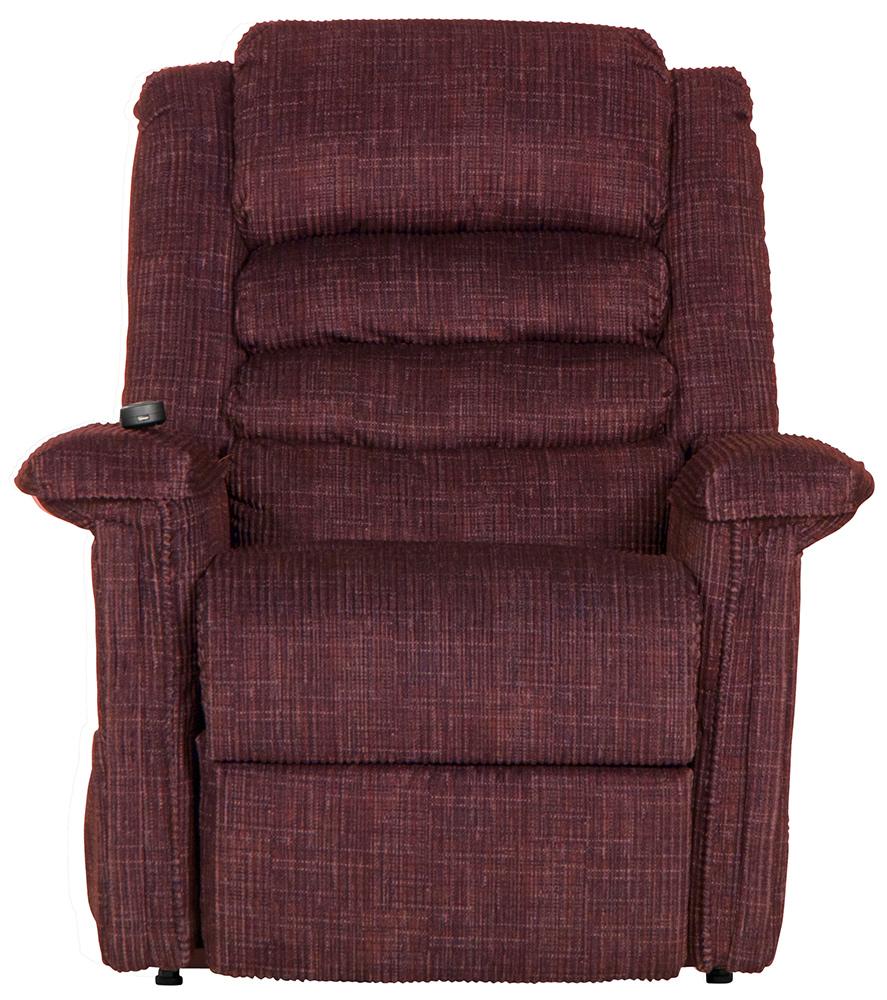 Catnapper - Soother Power Lift Full Lay-Out Chaise Recliner w/Heat & Massage in Wine - 4825/2001-34 veiw 4