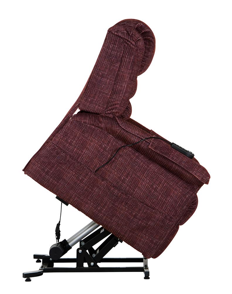 Catnapper - Soother Power Lift Full Lay-Out Chaise Recliner w/Heat & Massage in Wine - 4825/2001-34 veiw 6