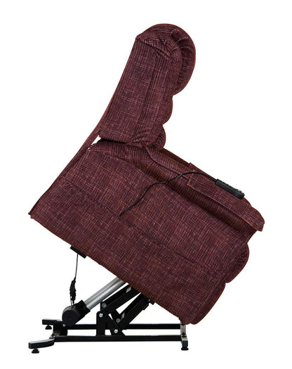 Catnapper - Soother Power Lift Full Lay-Out Chaise Recliner w/Heat & Massage in Wine - 4825/2001-34 veiw 6