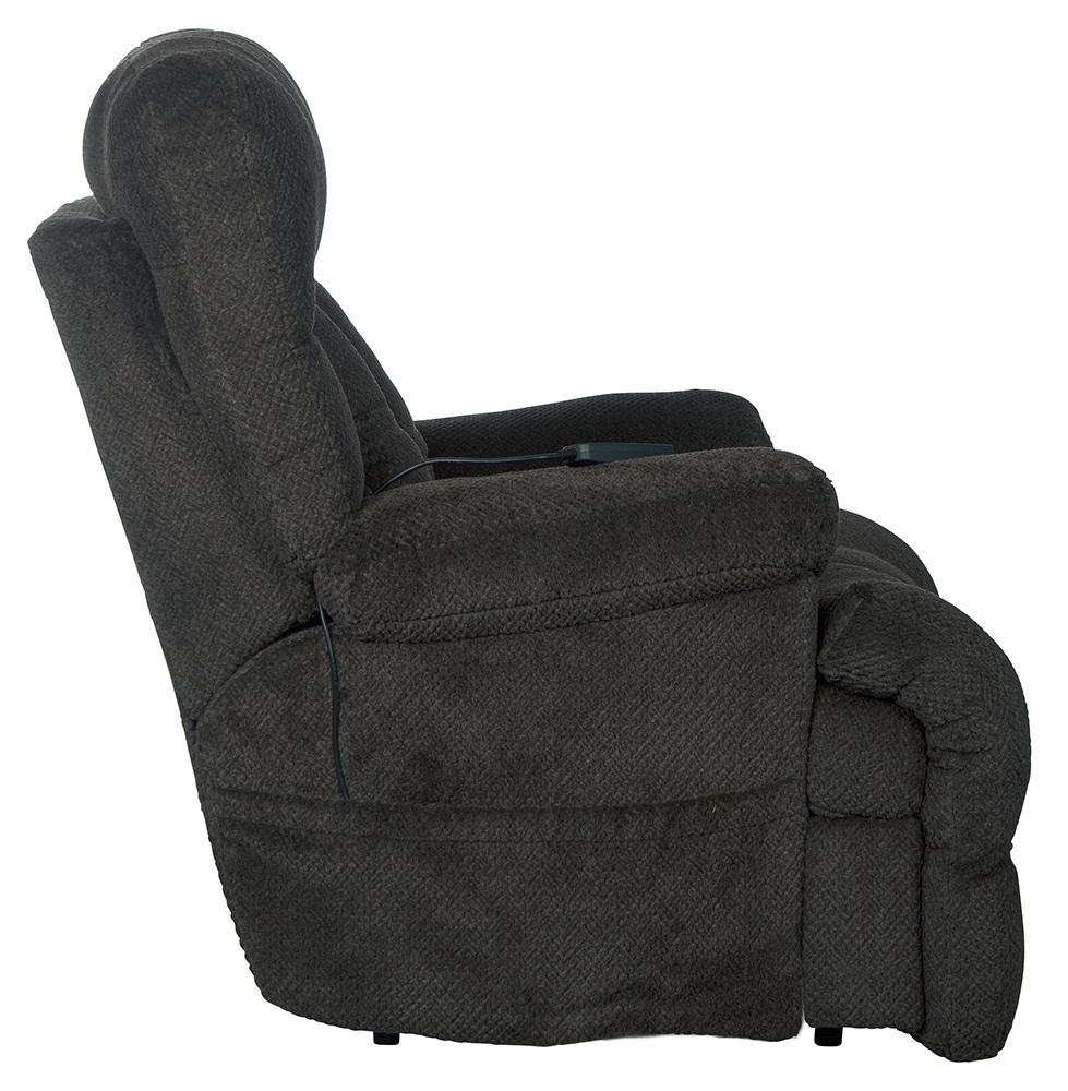 Catnapper - Sterling Power Headrest w/Lumbar Power Lay Flat Recliner w/Dual Heat & Massage in Pewter - 764788-7/1804-68 veiw 6