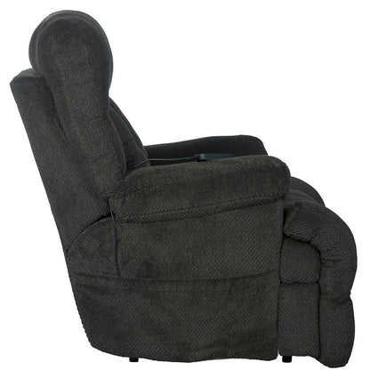 Catnapper - Sterling Power Headrest w/Lumbar Power Lay Flat Recliner w/Dual Heat & Massage in Pewter - 764788-7/1804-68 veiw 6