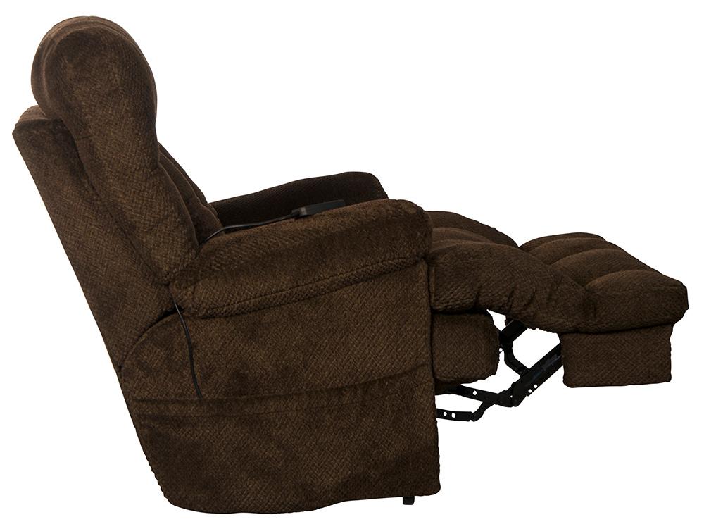Catnapper - Sterling Power Headrest w/Lumbar Power Lay Flat Recliner w/Dual Heat & Massage in Chocolate - 764788-7/1804-39 veiw 7