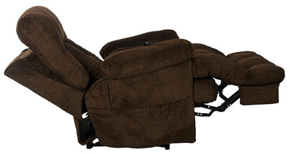 Catnapper - Sterling Power Headrest w/Lumbar Power Lay Flat Recliner w/Dual Heat & Massage in Chocolate - 764788-7/1804-39 veiw 9