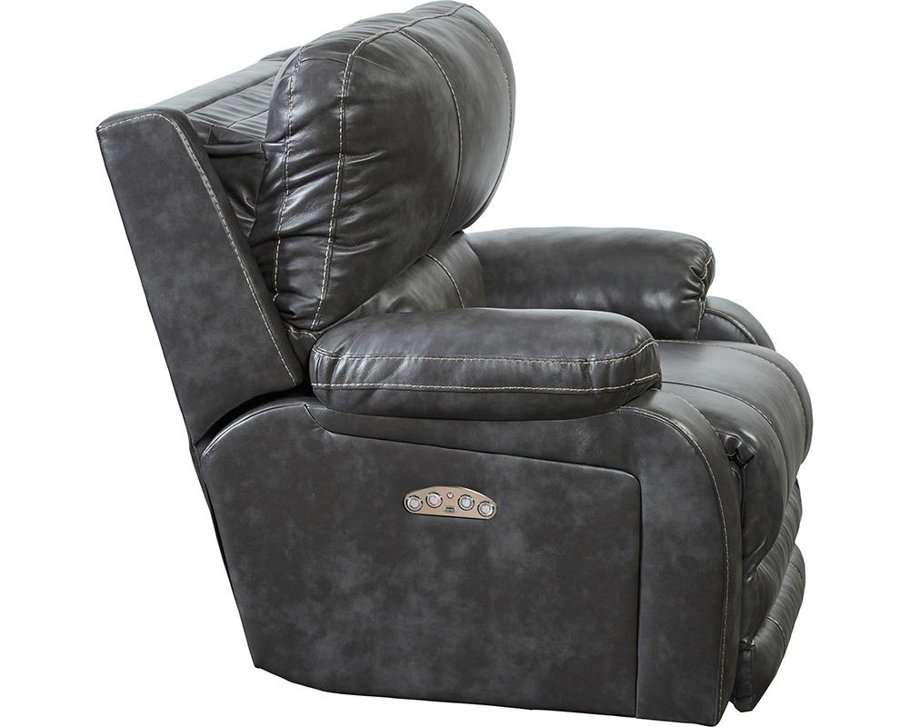Catnapper - Thornton Power Headrest Power Lay Flat Recliner in Steel - 647627115278125278 veiw 2