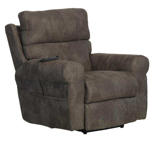 Catnapper - Tranquility Power Headrest Power Lay Flat Recliner w/CR3 Heat/Massage/Lumbar in Pewter - 630107130128130228 veiw 1