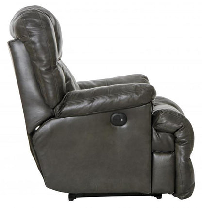 Catnapper - Victor Power Lay Flat Chaise Recliner in Steel - 64764-7/1283-28/3083-28 veiw 6