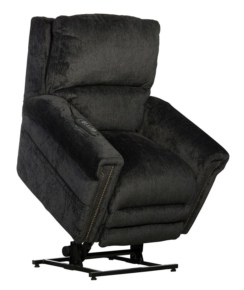 Catnapper - Warner Power Headrest w/Lumbar Power Lift Lay Flat Recliner w/Dual Motor & Extended Ottoman in Slate - 764862/1724-53 view 2