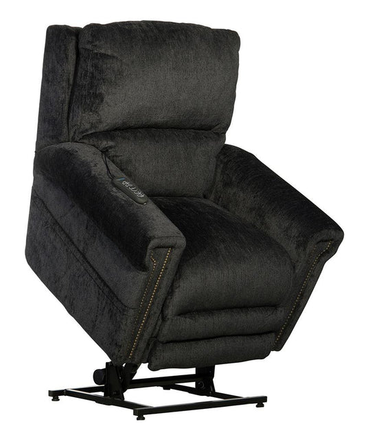Catnapper - Warner Power Headrest w/Lumbar Power Lift Lay Flat Recliner w/Dual Motor & Extended Ottoman in Slate - 764862/1724-53 view 2