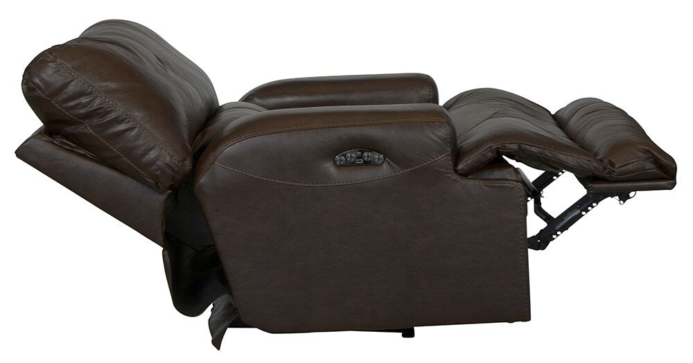 Catnapper - Wembley Power Headrest Power Lay Flat Recliner in Chocolate - 64580-7/1283-09/3083-09 veiw 3