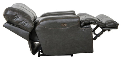 Catnapper - Wembley Power Headrest Power Lay Flat Recliner in Steel - 64580-7/1283-28/3083-28 veiw 3